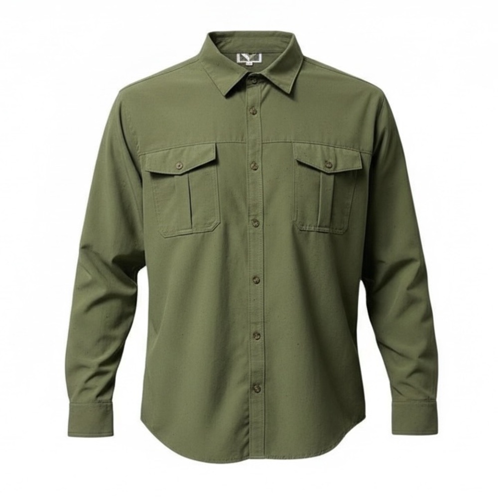Voyager Men Outdoor Camping Fishing Angler Cabincore Long Sleeve Gorpcore Large